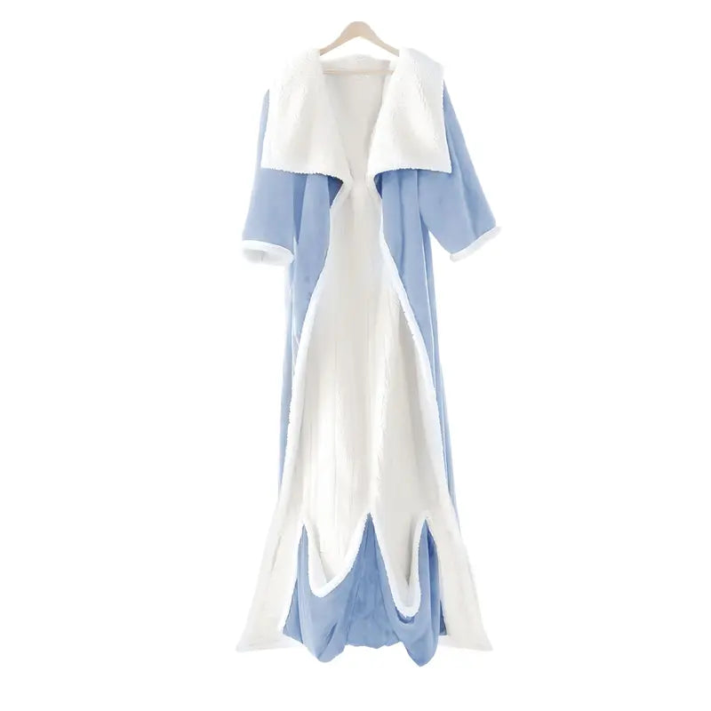 Soft Fleece Heated Flannel Robe Shawl Wrap - 220 GSM, 52X72 in Electric Home Appliance, Soft and Warm, Feel Cosy, Clean and Cozy, Cozy Style, Foot Pockets, Sleeves, 7 Heat Levels, Auto Shut-Off, Heat Insulating, Machine Washable, Father'S Day Gift
