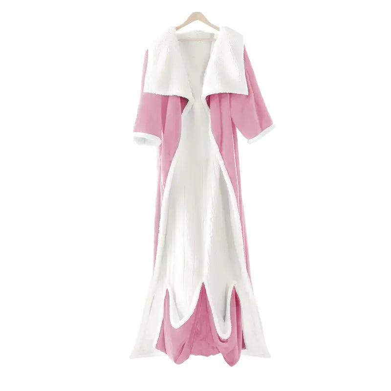 Soft Fleece Heated Flannel Robe Shawl Wrap - 220 GSM, 52X72 in Electric Home Appliance, Soft and Warm, Feel Cosy, Clean and Cozy, Cozy Style, Foot Pockets, Sleeves, 7 Heat Levels, Auto Shut-Off, Heat Insulating, Machine Washable, Father'S Day Gift